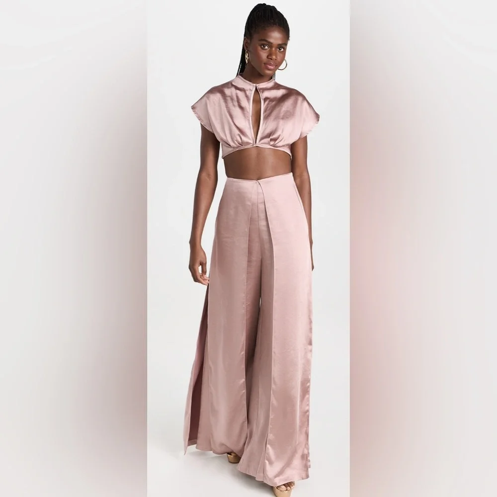 Andrea Iyamah Blush Wide Leg Jumpsuit - Picture 13 of 15